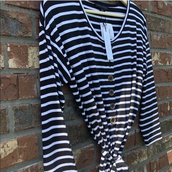 Sanctuary Sullivan Henley Stripe Dress small NWT - Picture 5 of 7